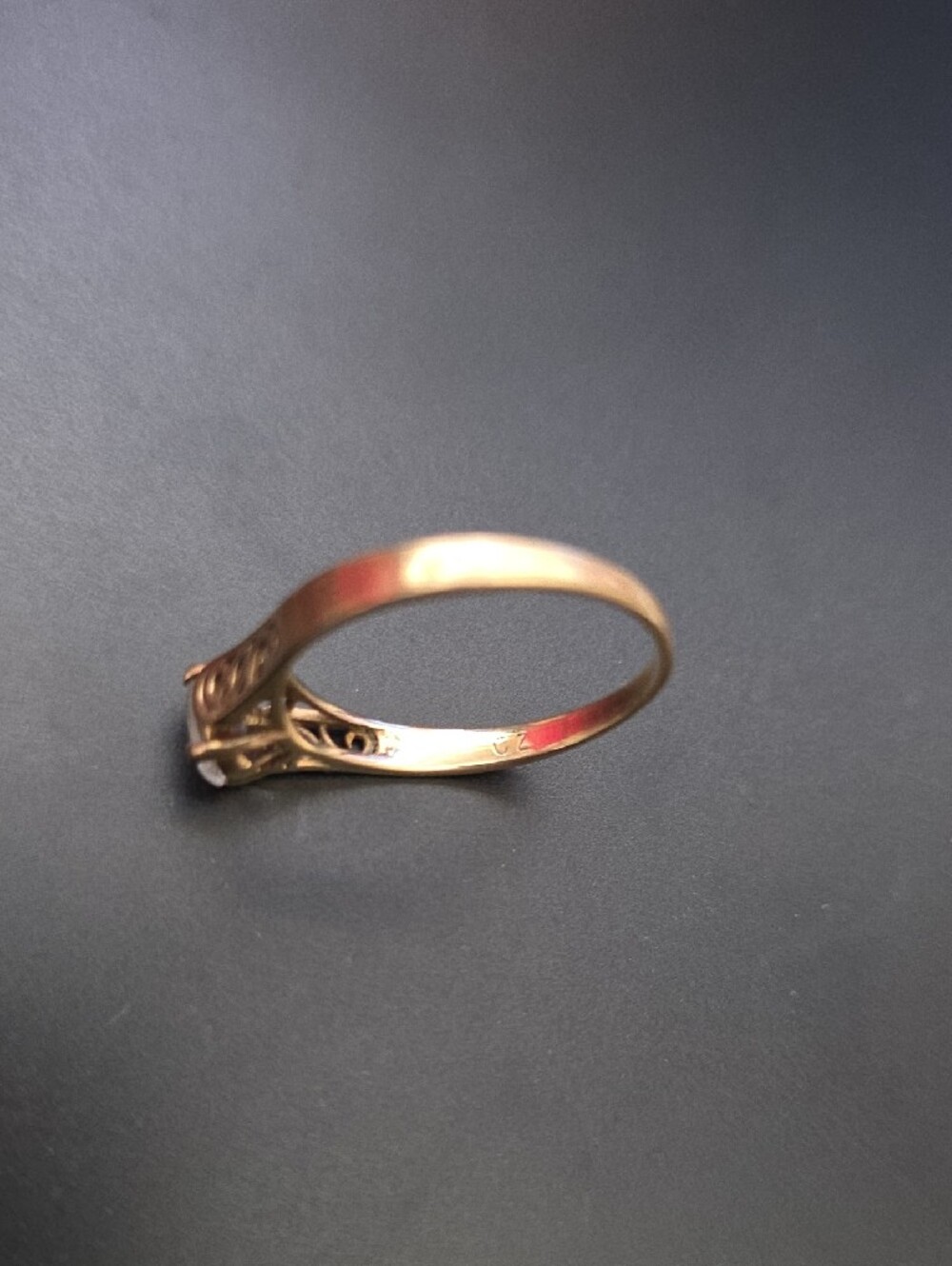 Women's 14K Gold CZ Filigree Ring - Unbranded - Picture 11 of 11